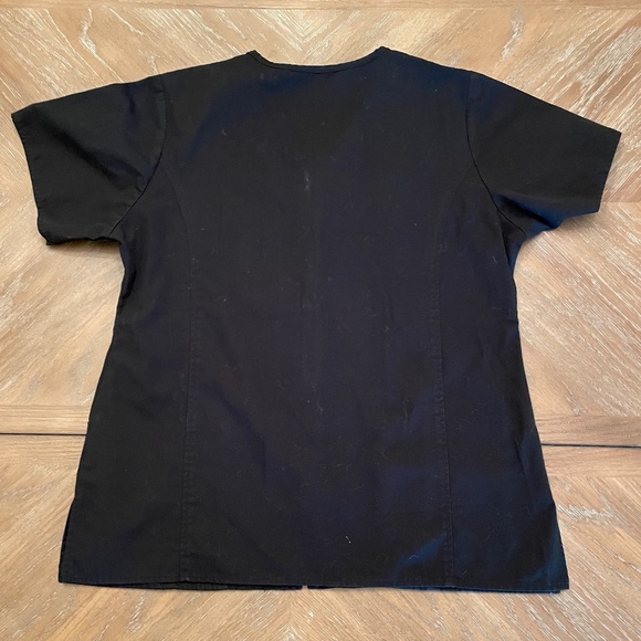 WonderWink Women's Origins Kilo Short-Sleeve Front-Zip, Black, Size MEDIUM - Picture 2 of 2